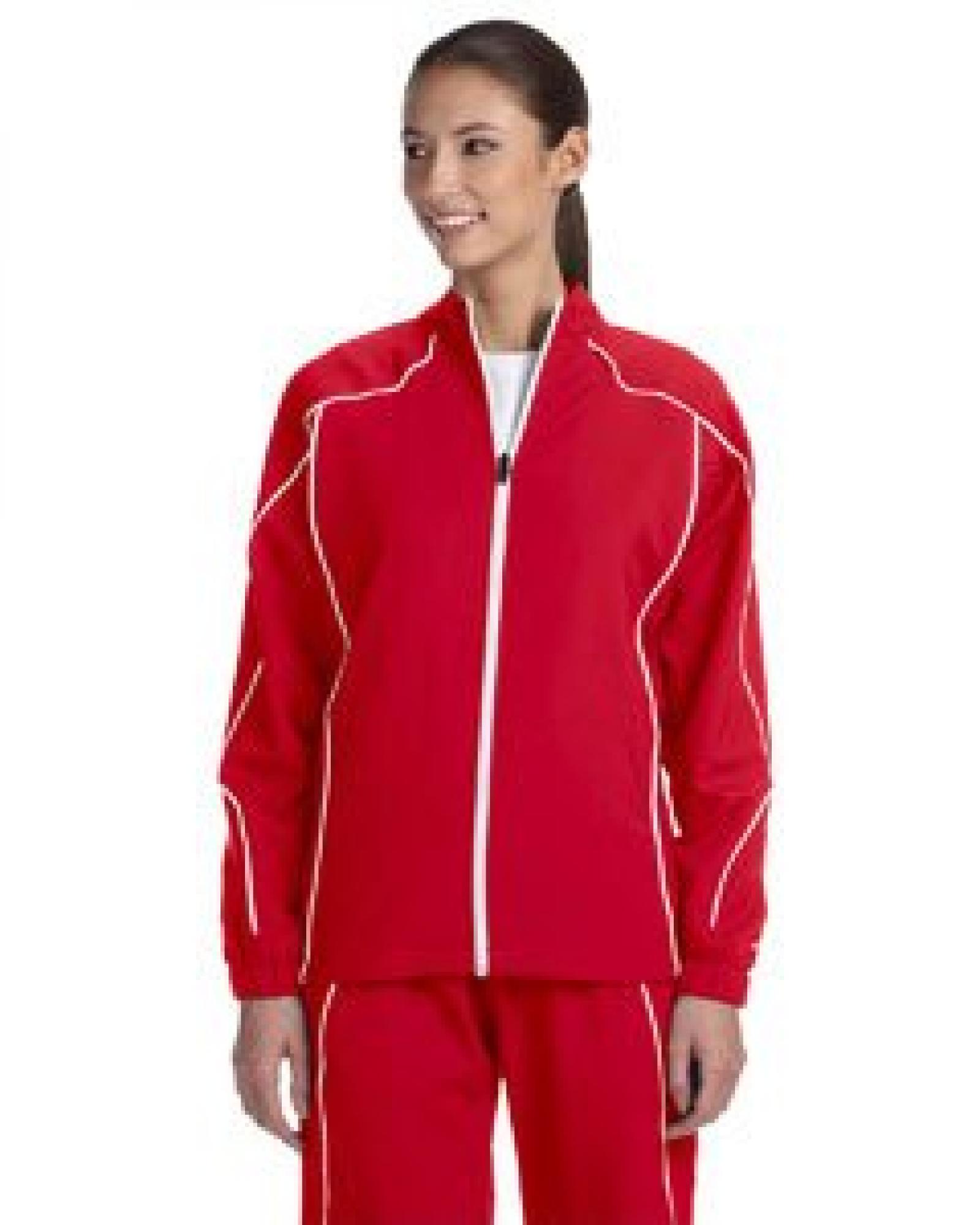 Ladies Team Prestige Full-Zip Jacket TRUE RED/WHITE - 2XL 