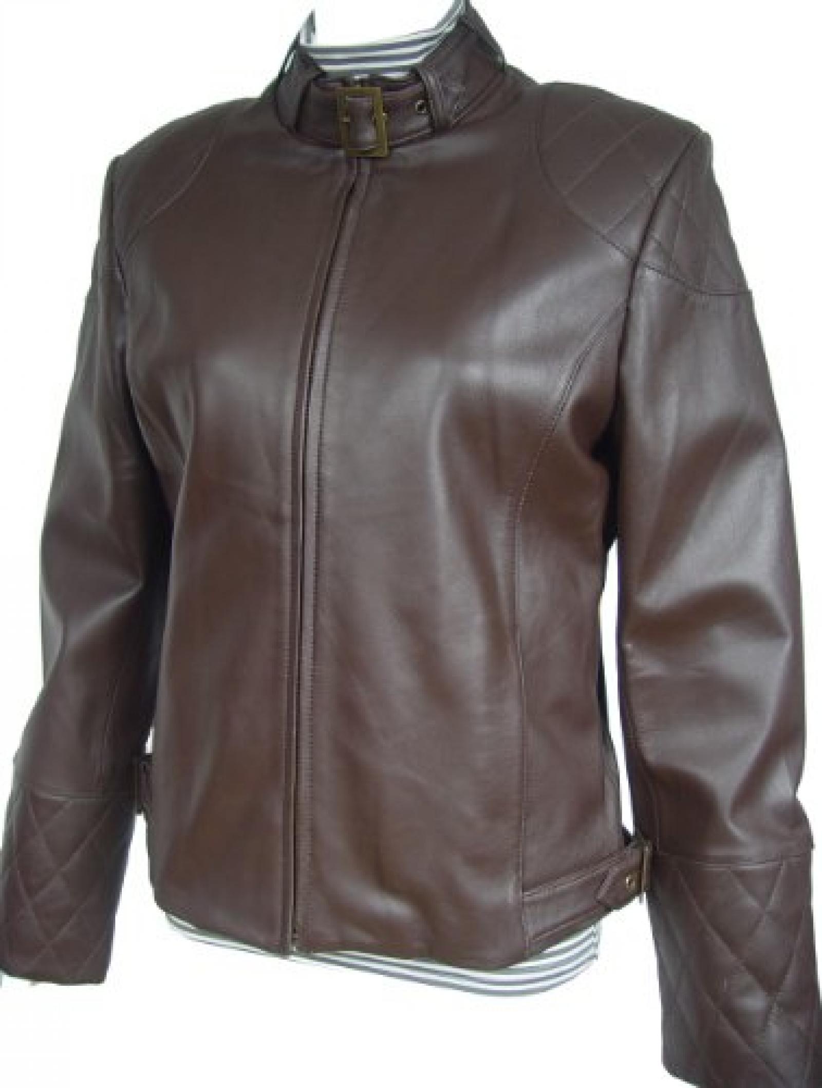 Paccilo FREE tailoring Women 4041 Plus Size Lambskin Biker Leather Jacket 