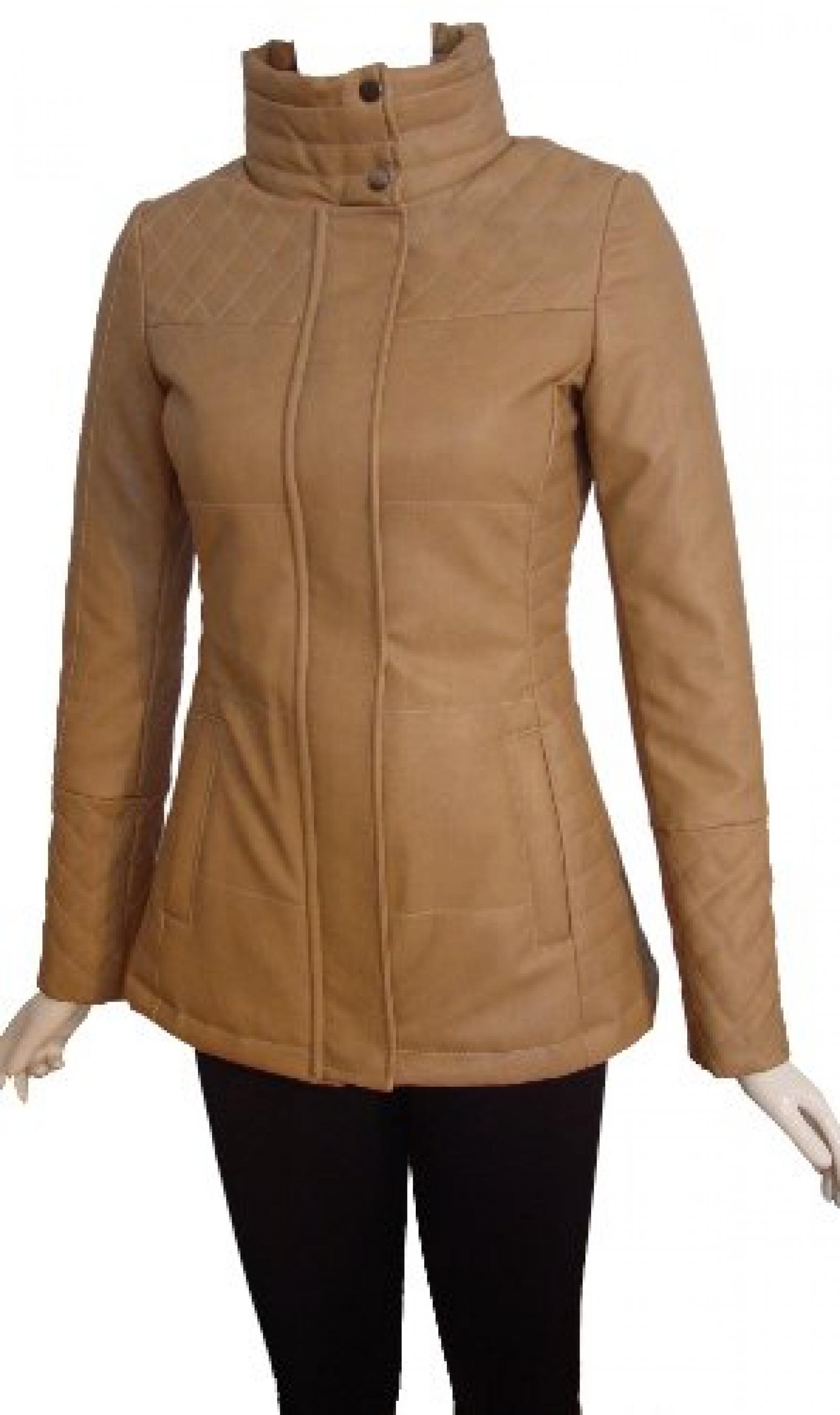 Nettailor Women PETITE SZ 4204 Leather Casual Jacket Placket Welt Pocket Quilt 