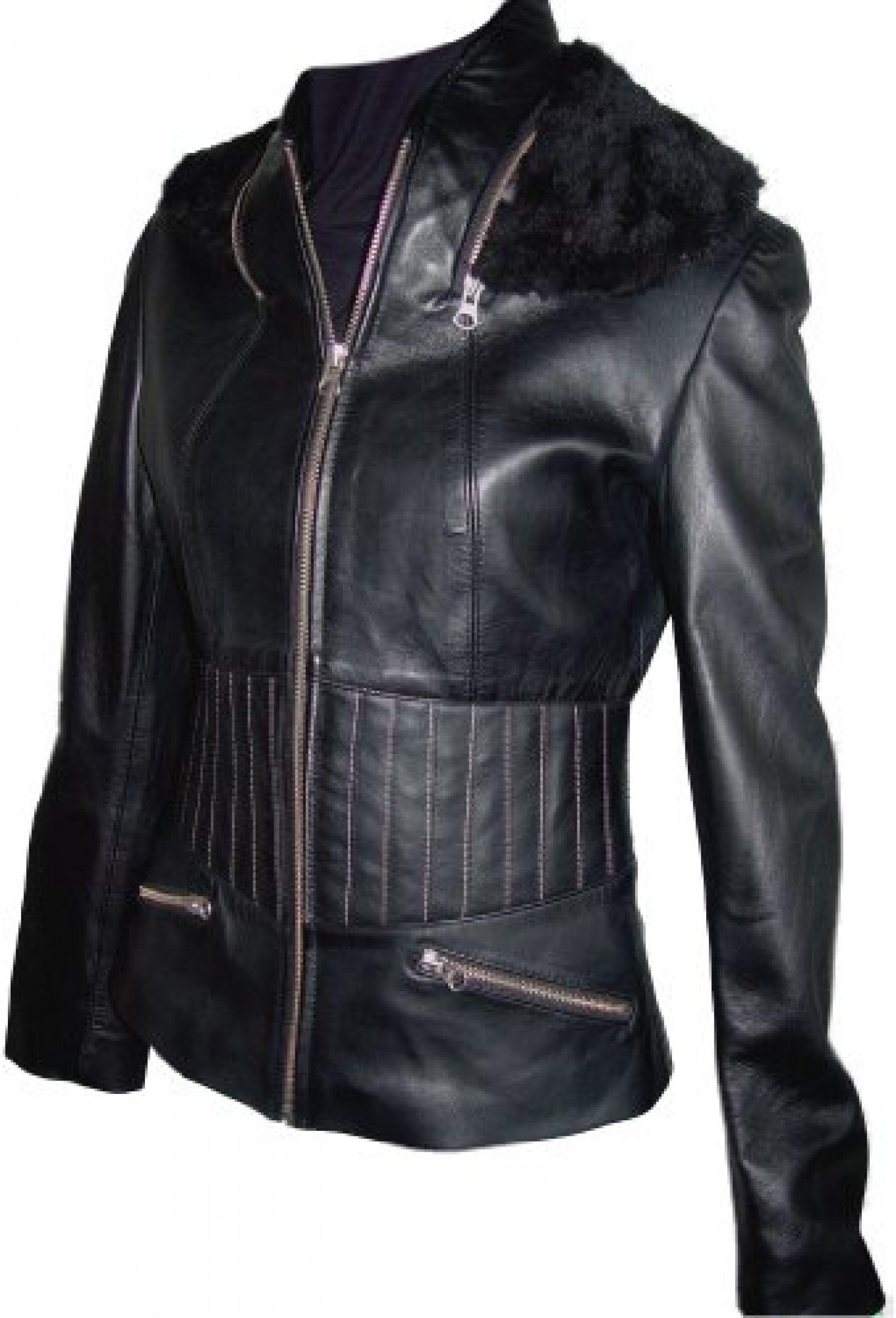 Paccilo FREE tailoring Womens 4031 Plus Size Leather Motorcycle Jacket 