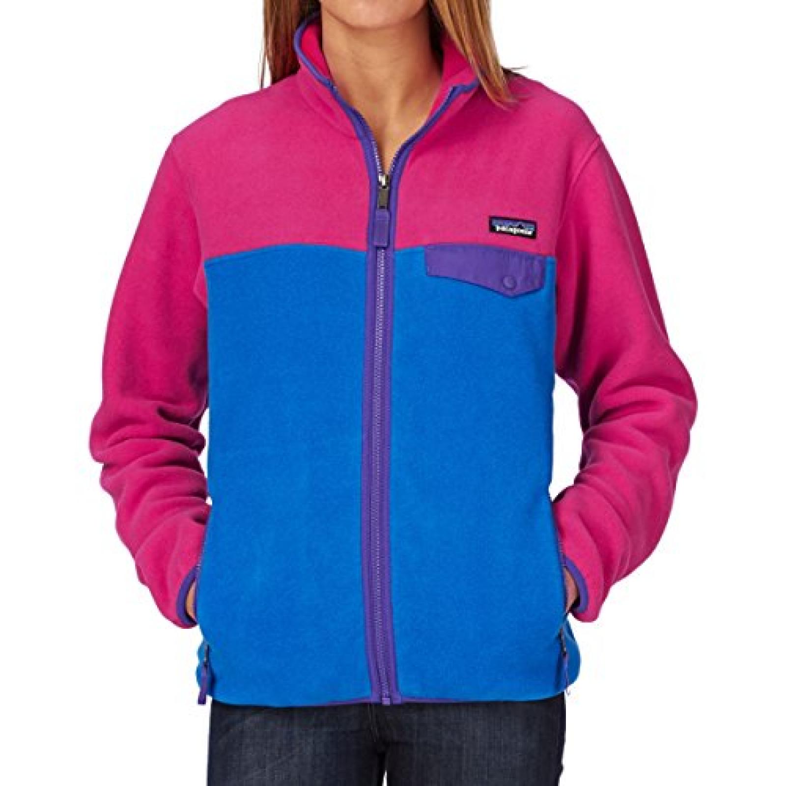 Patagonia Womens Full Zip Snap-T Jacket Fleece - Andes Blue 