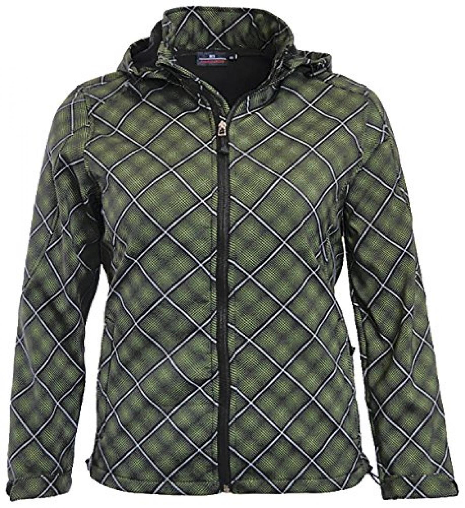 HS Navigazione - Damen Softshelljacke, limone, mit Kapuze 